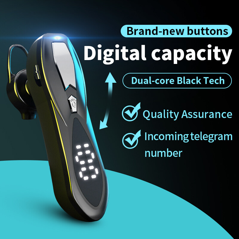 VITOG 2022 New Bluetooth V5.1 Earphone with HD Mic,Waterproof Touch Control Bluetooth Headset for Huawei Xiaomi Samsung iphone Redmi，Handsfree Earhook Bluetooth Headset for Business Sports Office Driv