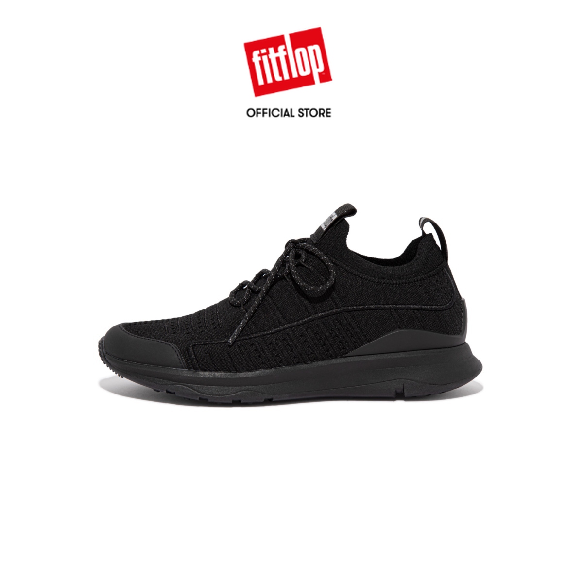 FitFlop VITAMIN FF Women's Knit Sports Trainers - All Black (FA4-090)