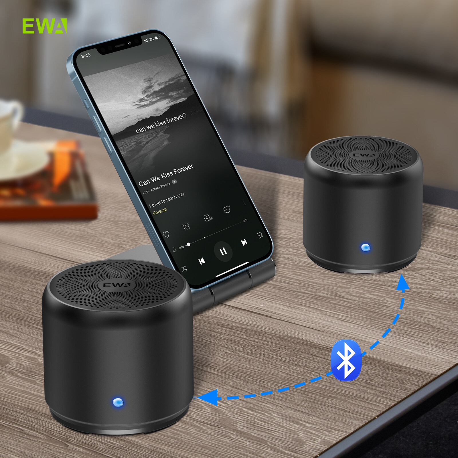 1 Pair Bluetooth Speakers Ultra-deep Bass HD Sound Larger Volume Stereo Home TWS Pairing